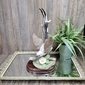 Vintage Homco 1986 Masterpiece Scissor-tailed Flycatcher Bird of Season & Base